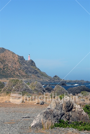 Cape Palliser with lighthouse in the background