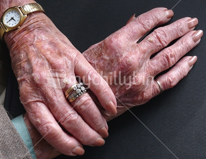 Older woman''s hands