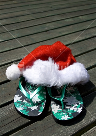 Santa hat with jandals
