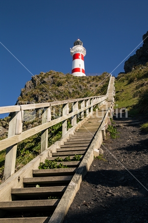Palliser Bay lighthouse and stairs