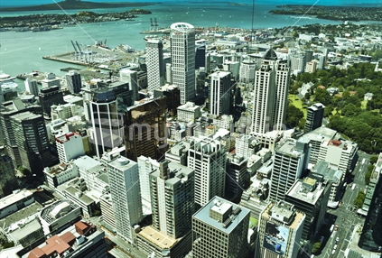 Auckland City as seen from Skytower