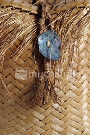 Maori kete or kit bag handmade from New Zealand flax
