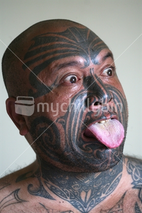 Maori face with moko

**Please note: Photographer requests no billboard usage for this image**