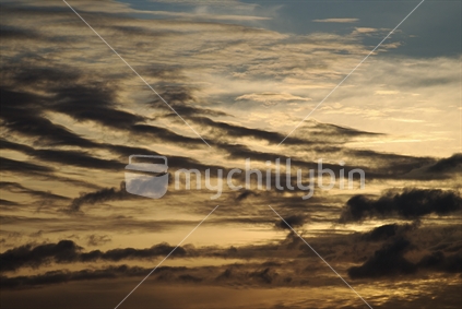 evening sky with cloud formation