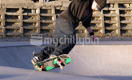 Teenage skateboarder