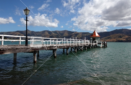 A wharf at Akaroa, Christchurch, New Zealand