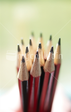 A bunch of sharp pencils