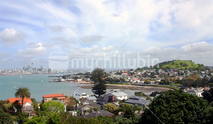 Devonport as seen from North head on a cloudy day
