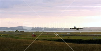Taking off at Auckland airport