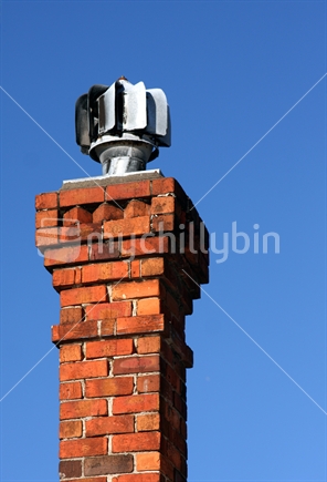 Chimney against a blue sky
