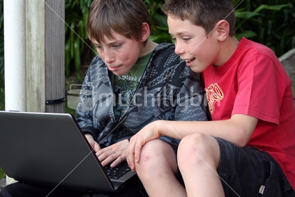 Teenagers with Laptop