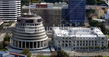 Wellington''s Parliament Buildings; the Beehive, New Zealand