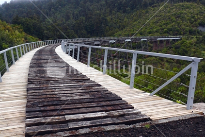 The new walkway to the Hapuawhenua viaduct, Ohakune Coach Road, Ohakune, New Zealand