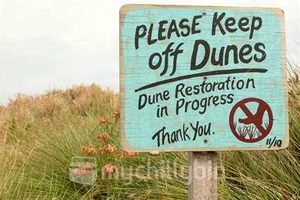 Dune restoration notice