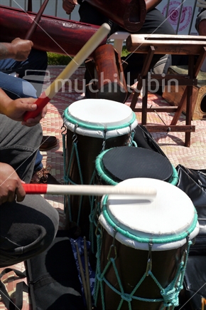 Man playing drums at Pacifika festival