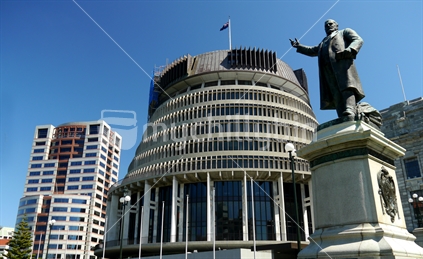 The Beehive with Seddon's statue