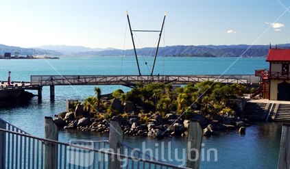 Bridge leading to Frank Kitt's Park, Wellington