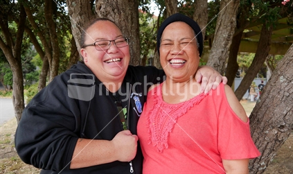 Two Pacifica women friends