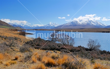 Lake Clearwater, with surrounding alps, Canterbury