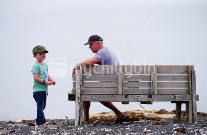 Father and Son outdoor Portrait