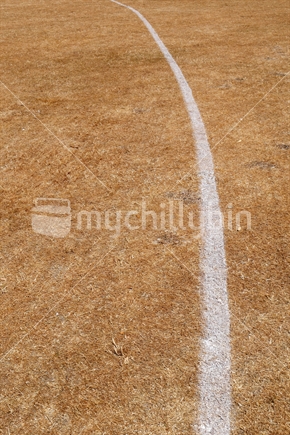 Cricket pitch during a drought