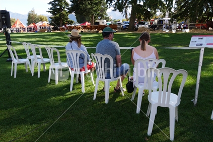 People waiting at an A &P show in Wanaka