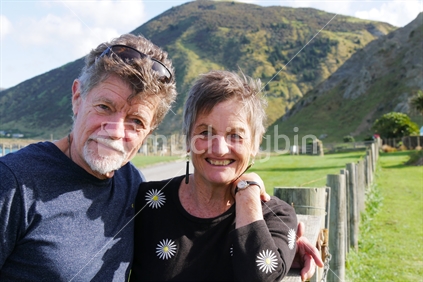 Older couple with rural background