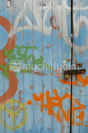Graffiti on door