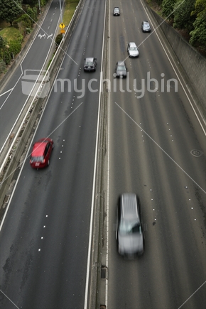 Traffic on the Wellington motorway.