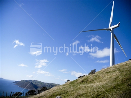Wind Turbines on Makara coast, West of Wellington