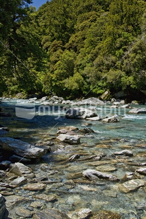 Haast Pass river, New Zealand
