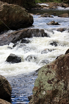 Rapids in a river