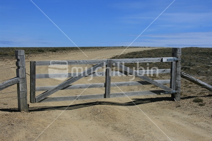 Wooden gate, South Island, New Zealand