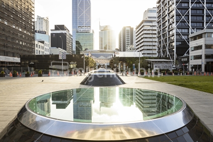 Britomart train station and buildings in Auckland's CBD