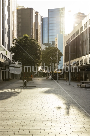 Auckland city street scene with no people
