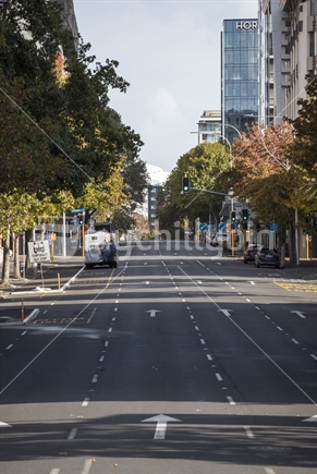Quiet Auckland city streets during coronavirus pandemic