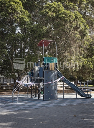 Closed playground during coronavirus pandemic