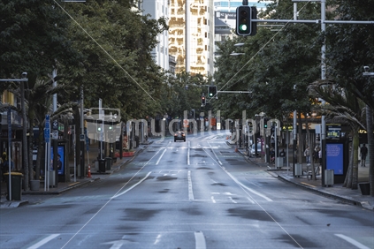 Almost Empty Queen Street Auckland city