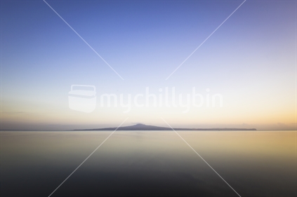 Soft Focus Treatment of Rangitoto Island, from Mission Bay, Auckland