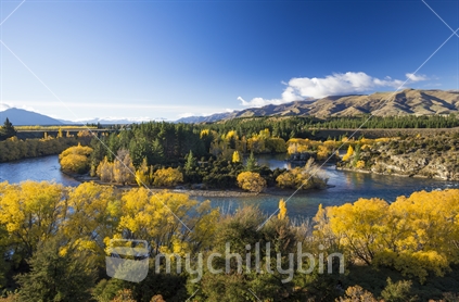 Autumn colours on Clutha river near Wanaka