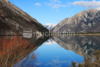 View across Lake Pearson, New Zealand