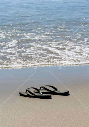 Jandals on the sand