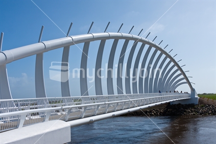 New Plymouth foreshore's Te Rewa Rewa Bridge, New Zealand
