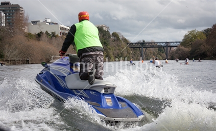 Waka Ama racing on the Waikato River