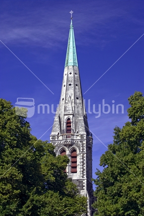 Spire of the Christchurch Cathedral, pre 2011 Earthquake