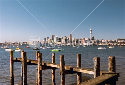 View of Auckland city form Northcote point, New Zealand