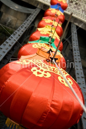 Row of Chinese lanterns