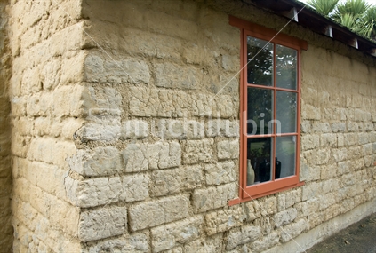 Cob Cottage wall with window