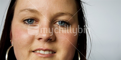 Smiling woman's face