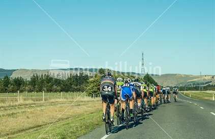 Cycle road race on North Canterbury rural roads